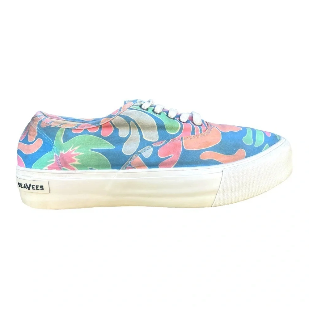 SeaVees Legend Platform Sneakers 🌼 Floral‎ Poplin | Sz 8